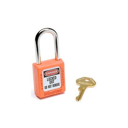 Master Lock Master Lock Safety 410 Series Zenex Thermoplastic Padlock, Orange, 410ORJ 410ORJ